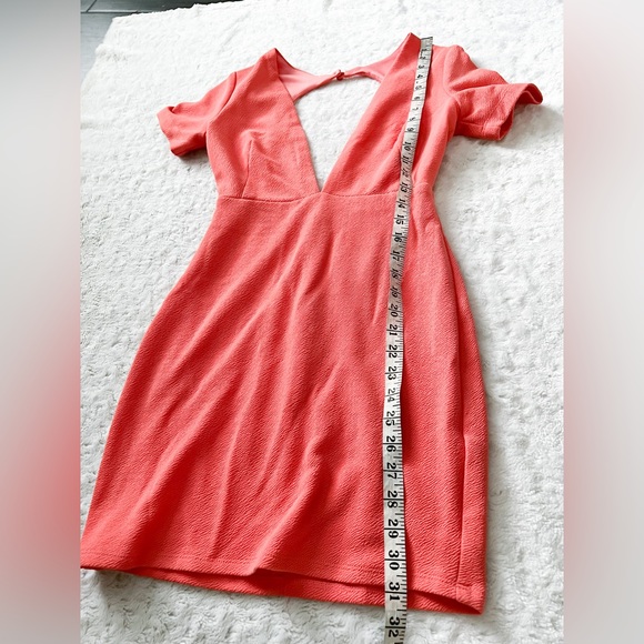 RUBBER DUCKY Productions Open Back Textured Coral Mini Dress - Picture 9 of 11